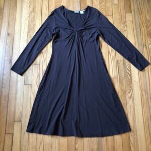 Spiegel Vintage 90s EUC Women's Chocolate Brown Empire Waist Knit Dress Size L